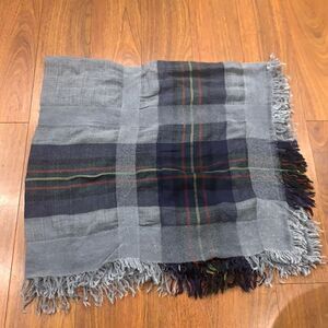 Luisa Brini Grey Plaid Scarf